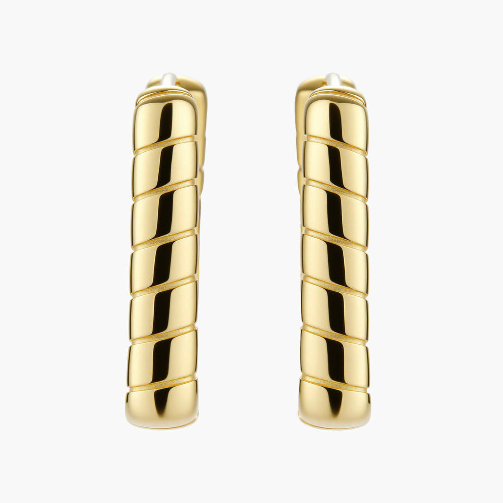 Bamboo Huggie Hoops