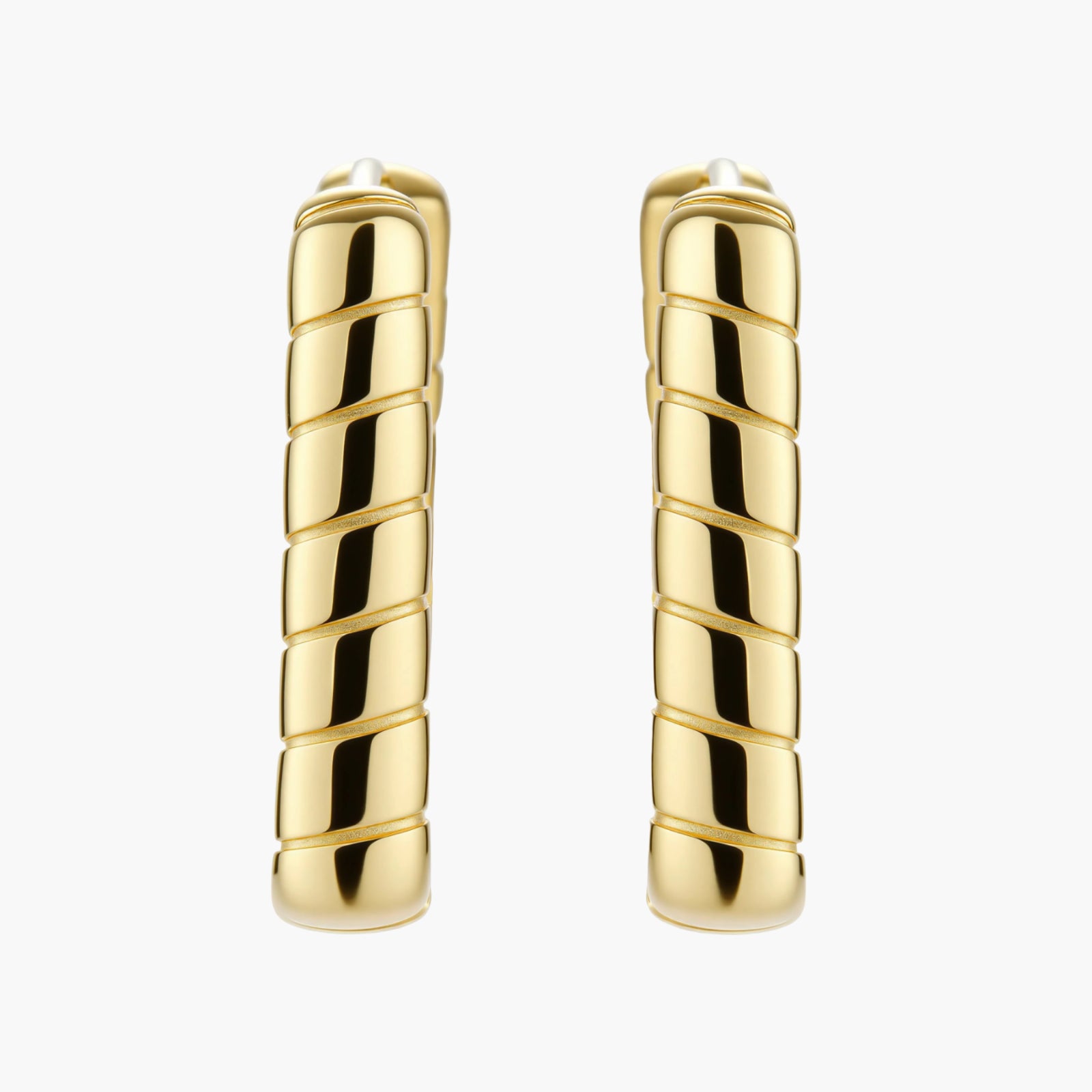 Bamboo Huggie Hoops