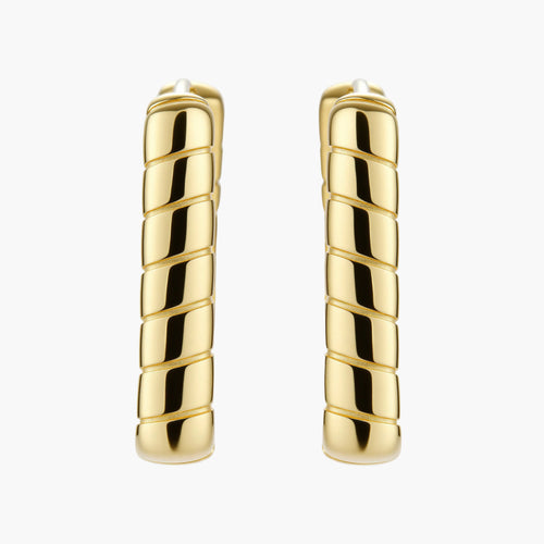 Bamboo Huggie Hoops
