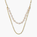 Golden Pearl Layers Necklace